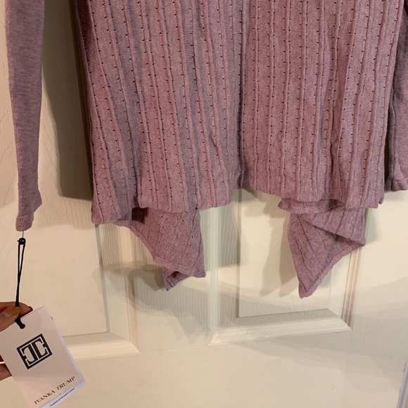 Ivanka Trump Cardigan Open Drape-Front dusty Pink - Picture 12 of 14